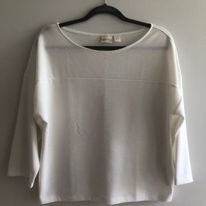 Chico’s drop sleeve cream sweater, size 1